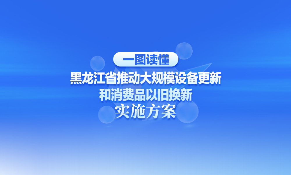 【图解】一图读懂 黑龙江省推动大规模设备更新和消费品以旧换新实施方案